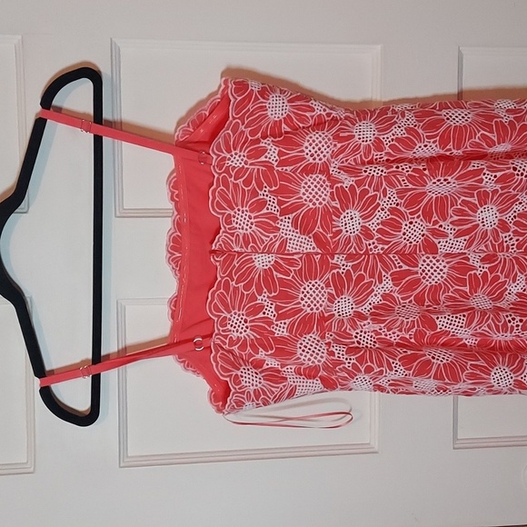 Milly Breanna Tournesol Eyelet Dress Coral - Picture 15 of 16